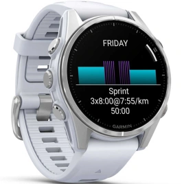 Смарт-часы Garmin Fenix 8 43mm Amoled (010-02903-00) Silver with Whitestone Silicone Band