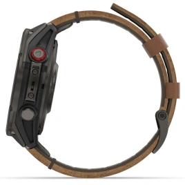 Смарт-часы Garmin Fenix 8 Pro 47mm Amoled Sapphire Lens Tinanium With Chestnut Leather Band Plus Pabble gray Silicone (010-03198-40)
