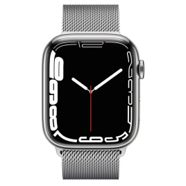 Смарт-часы Apple Watch Series 7 GPS + Cellular 45mm Silver Stainless Steel Case with Milanese Loop Silver (MKJW3/MKJE3)