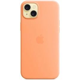 Силиконовый чехол Apple MagSafe для iPhone 15 Orange Sorbet