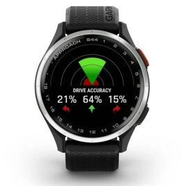 Смарт-часы Garmin Approach S44 44mm (010-03009-00) Silver/Black Silicone Band