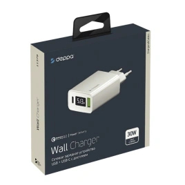 Сетевое зарядное устройство Deppa 30W USB-A/USB-C 11379 White