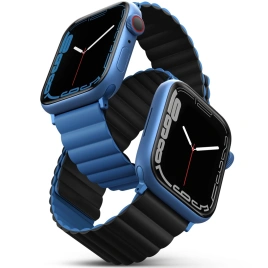 Ремешок Uniq Revix reversible Magnetic для Apple Watch 44/45/49 Blue/Black