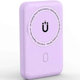 Внешний аккумулятор WiWU Snap Cube Magsafe Wireless Charge SC 10000 mAh Purple