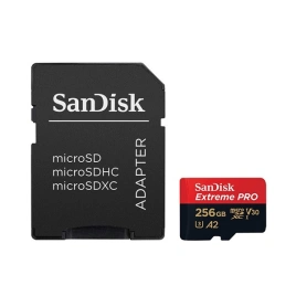 Карта памяти Sandisk Extreme Pro 256GB MicroSDXC Class 10/UHS-I/U3/V30/A2/170 Мб/с SDSQXCZ-256G-GN6MA