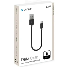 Кабель Deppa USB-A/USB-C 1,2m 72301 Black