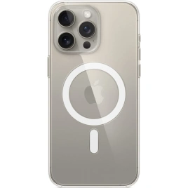 Силиконовый чехол Silicone MagSafe для iPhone 15 Pro Max Clear