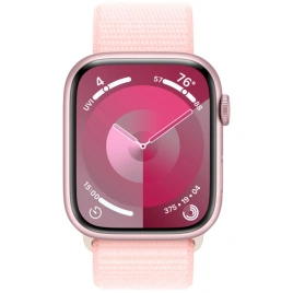 Смарт-часы Apple Watch Series 9 45mm Pink Aluminum Case with Light Pink Sport Loop (MR9J3)