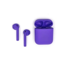 Наушники Apple AirPods 2 Color (MRXJ2) в футляре с возможностью беспроводной зарядки TOTAL Фиолетовый матовый