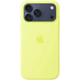 Чехол Apple Silicone Case with MagSafe для iPhone 17 Pro Max Neon Yellow