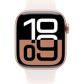 Смарт-часы Apple Watch Series 10 46mm Rose Gold Aluminum Case with Light Blush Sport Band S/M