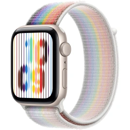 Смарт-часы Apple Watch SE (2025) 44mm Starlight Aluminum Case with Pride Edition Sport Loop