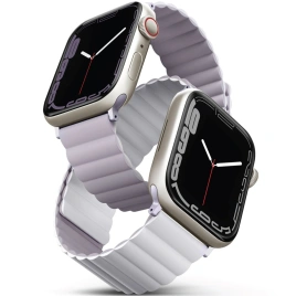 Ремешок Uniq Revix reversible Magnetic для Apple Watch 44/45/49 Lilac/White