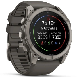 Смарт-часы Garmin Fenix 9 51mm Amoled (010-04763-01) Titanium with Pebble Gray Silicone Band