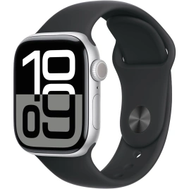 Смарт-часы Apple Watch Series 10 42mm Silver Aluminum Case with Black Sport Band S/M