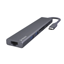 Хаб Deppa USB-C 7 в 1 (73127) Space Gray