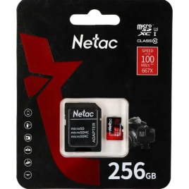 Карта памяти Netac SDXC class 10 (NT02P500PRO-256G-R)