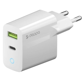 Сетевое зарядное устройство Deppa 65W USB-A/USB-C 11397 White