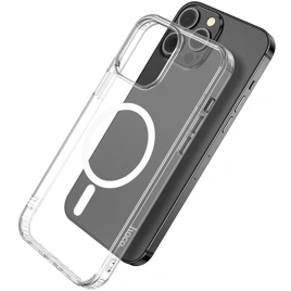 Силиконовый чехол Hoco MagSafe для iPhone 15 Pro Transparent