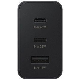 Сетевое зарядное устройство Samsung 65W 2USB-C/USB-A EP-T6530 Black