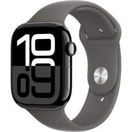 Смарт-часы Apple Watch Series 10 46mm Jet Black Aluminum Case with Stone Gray Sport Band S/M