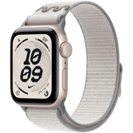 Смарт-часы Apple Watch SE (2025) 40mm Starlight Aluminum Case with Veiled Grey Nike Sport Loop