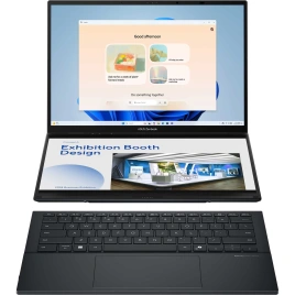 Ноутбук ASUS Zenbook Duo UX8406CA-QL221W 14 FHD OLED/ i7-255H Ultra/16GB/1TB SSD (90NB14X1-M00C70) Inkwell Gray