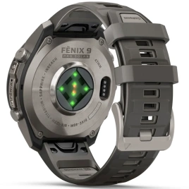 Смарт-часы Garmin Fenix 9 Pro 47mm Solar (010-04338-01) Titanium with Pebble Gray/Silver Gray Silicone Band (inReach)