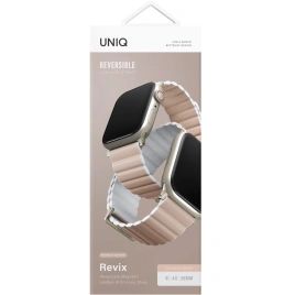Ремешок Uniq Revix Premium для Apple Watch 38/40/41 Blush Pink/White