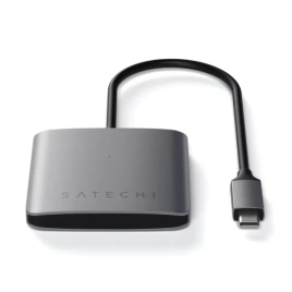 Хаб Satechi Type-C 4 порта Интерфейс USB-С (ST-UC4PHM) Space gray