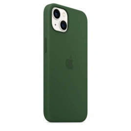 Силиконовый чехол Apple MagSafe для iPhone 13 Зелёный клевер