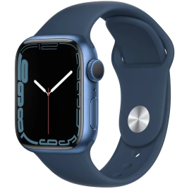 Смарт-часы Apple Watch Series 7 GPS 41mm Blue Sport Band (MKN13)