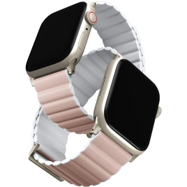 Ремешок Uniq Revix Premium для Apple Watch 44/45/49 Pink/White