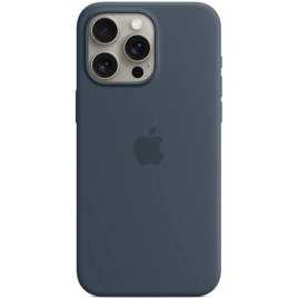 Силиконовый чехол Apple MagSafe для iPhone 15 Pro Storm Blue