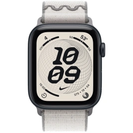Смарт-часы Apple Watch SE (2025) 40mm Midnight Aluminum Case with Veiled Grey Nike Sport Loop