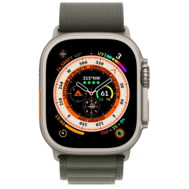 Смарт-часы Apple Watch Ultra GPS + Cellular 49mm Titanium Case with Green Alpine Loop M (MQF83)