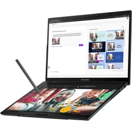 Ноутбук ASUS Zenbook Duo UX8406CA-QL221W 14 FHD OLED/ i7-255H Ultra/16GB/1TB SSD (90NB14X1-M00C70) Inkwell Gray