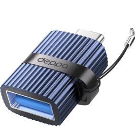 Переходник Deppa USB-C/USB-A 73133 Blue