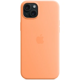 Силиконовый чехол Apple MagSafe для iPhone 15 Plus Orange Sorbet