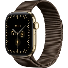 Смарт-часы Apple Watch Series 12 46mm Radiant Gold Titanium Case with Dark Bronze Milanese Loop S/M