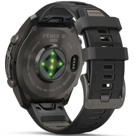 Смарт-часы Garmin Fenix 9 Pro 47mm Amoled (010-04336-11) Carbon Gray DLC Titanium with Black/Pebble Gray Silicone Band (inReach)