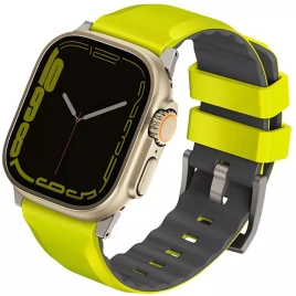 Ремешок Uniq Linus Airsoft Silicone 49mm Apple Watch Lime Green (49MM-LINUSLGRN)
