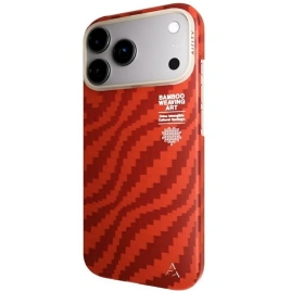 Чехол Airity Bamboo Shadom Aramid Fiber Case для iPhone 18 Pro Max Claret Red