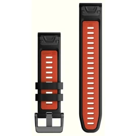 Ремешок Garmin QuickFit Silicone Watch Band (010-13280-06) 22mm Black/Flame Red