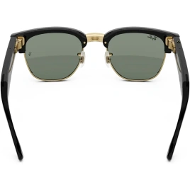Умные очки Ray-Ban Clubmaster (audio) Shiny Black on Gold Standard Transitions Graphite Green