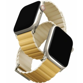 Ремешок Uniq Revix Premium для Apple Watch 44/45/49 Canary Yellow/Ivory