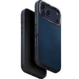 Чехол Uniq Lyden DS Dual-Tone Premium Leatherette Case with MagClick для iPhone 17 Pro Max Steel Blue/Charcoal
