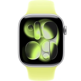 Смарт-часы Apple Watch Series 11 42mm Silver Aluminium Case with Neon Yellow Sport Band M/L