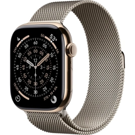 Смарт-часы Apple Watch Series 11 46mm Gold Titanium Case with Natural Milanese Loop M/L