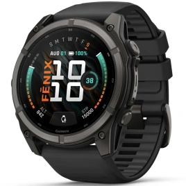 Смарт-часы Garmin Fenix 9 51mm Amoled (010-04763-11) Carbon Gray DLC Titanium with Black Silicone Band